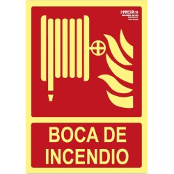 Señal boca de incendios homologada clase B 29,7 x 21cm PVC