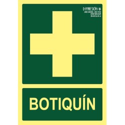 Señal botiquin clase B 29,7 x 21cm PVC