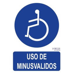 Señal uso de minusválidos ISO 7010 29,7x 21cm PVC