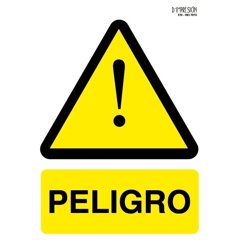 Señal peligro ISO 7010 29,7x 21cm PVC