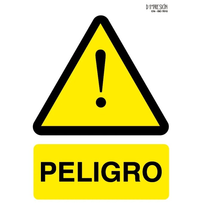 Señal peligro ISO 7010 29,7x 21cm PVC