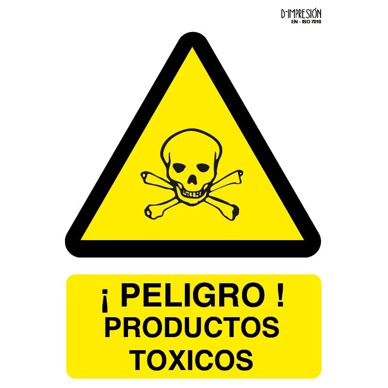 Señal peligro productos tóxicos ISO 7010 29,7x 21cm PVC