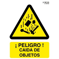 Señal peligro caída de objetos ISO 7010 29,7x 21cm PVC