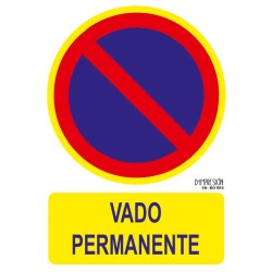 Señal vado permanente ISO 7010 29,7x 21cm PVC