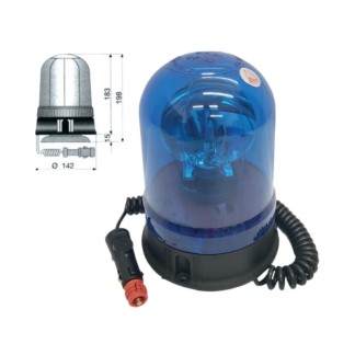 Rotativo halógeno azul 12V/24V